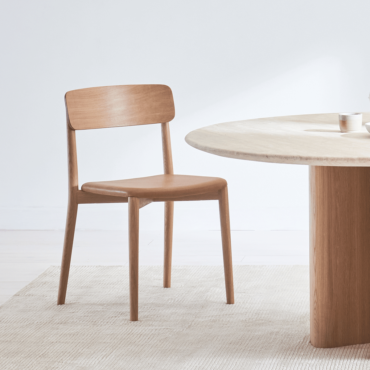 Coral Oval Dining Set (6 Seater - Leather) - 2400mm