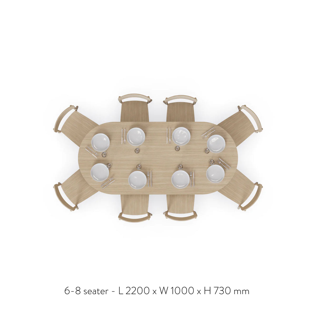 CORAL Oval Dining Table 2400mm (Floorstock)