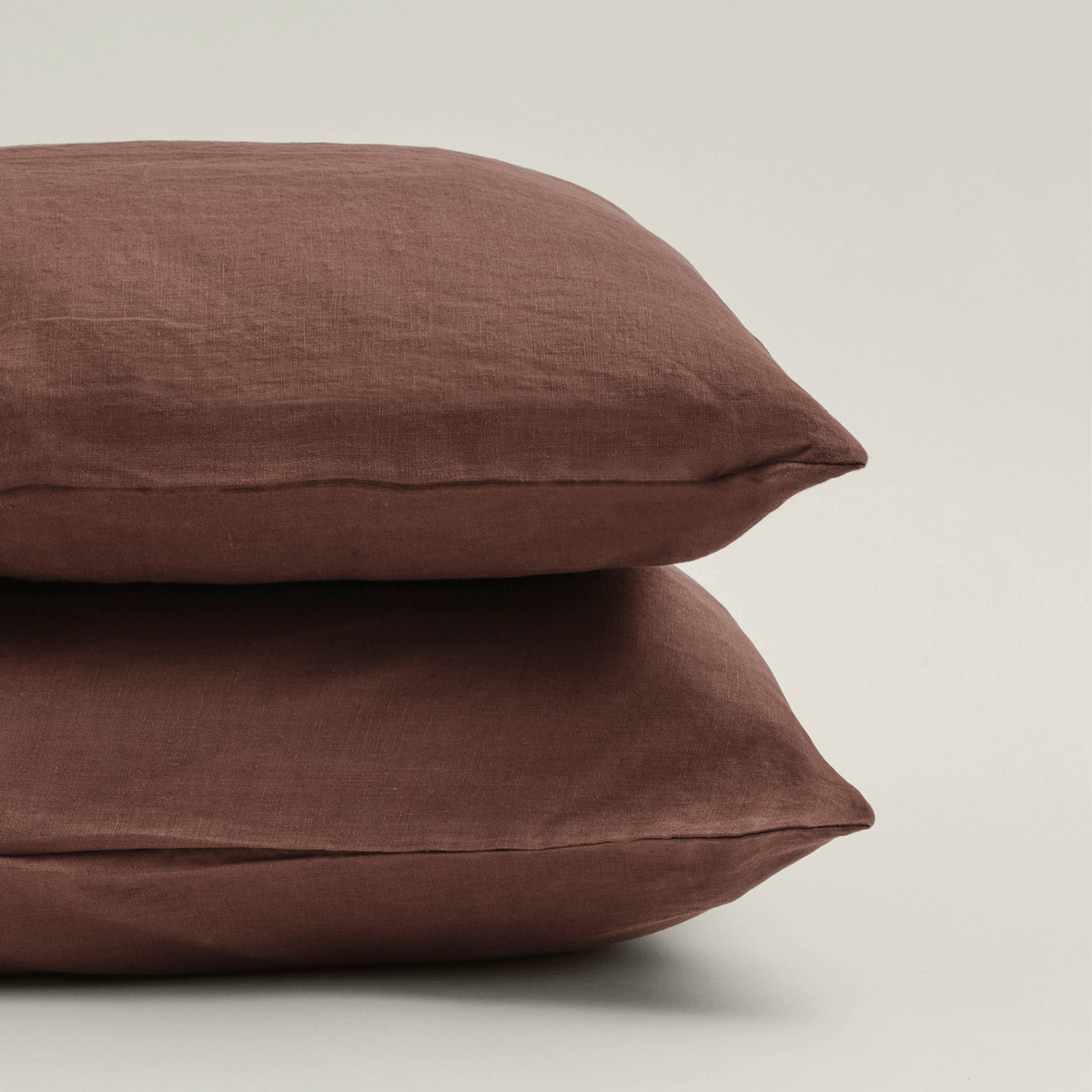 Chocolate Flax Linen Pillowcase