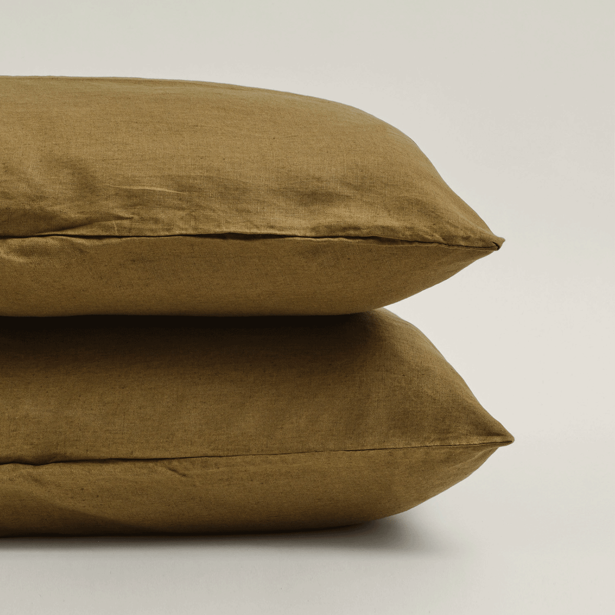 Olive Flax Linen Pillowcase