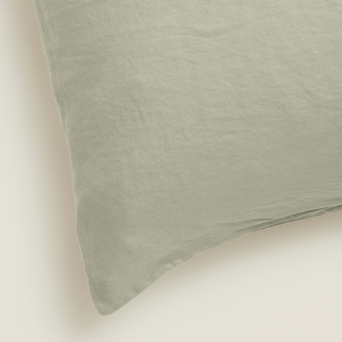 Sage Flax Linen Pillowcase