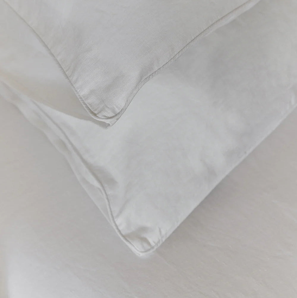 PIPED SHEET SET | WHITE