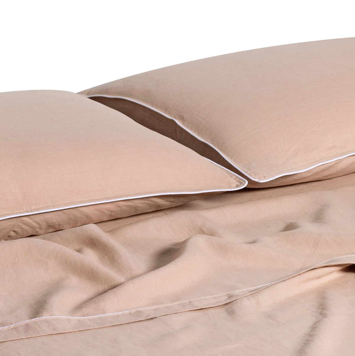 PIPED QUILT SET | BLUSH/WHITE