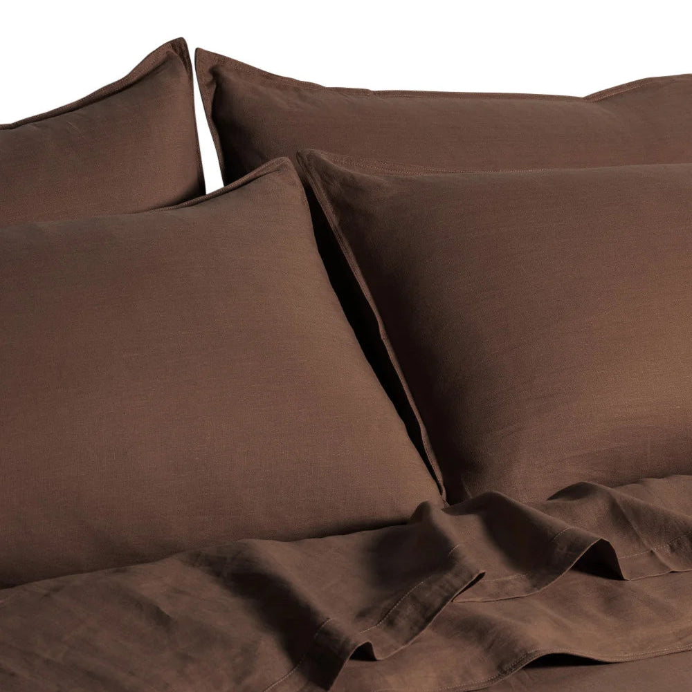 CLASSIC LINEN SHEET SET | ESPRESSO