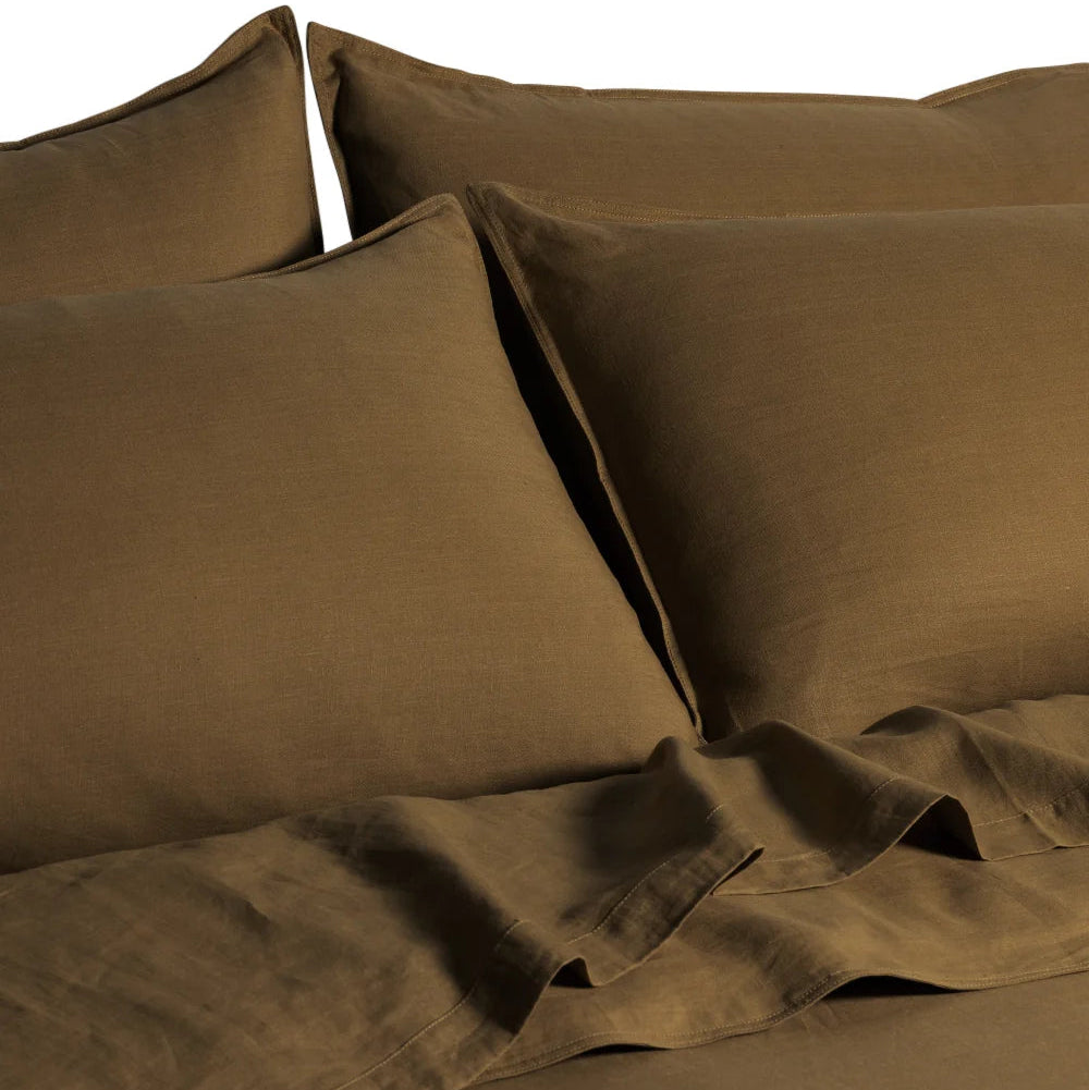 CLASSIC LINEN QUILT SET | OLIVE