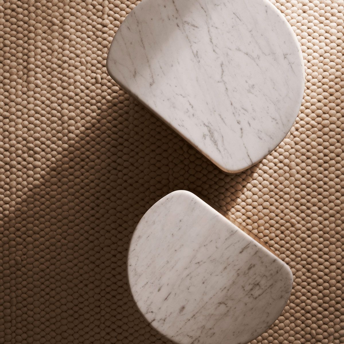 JUNO Carrara Marble Side Table