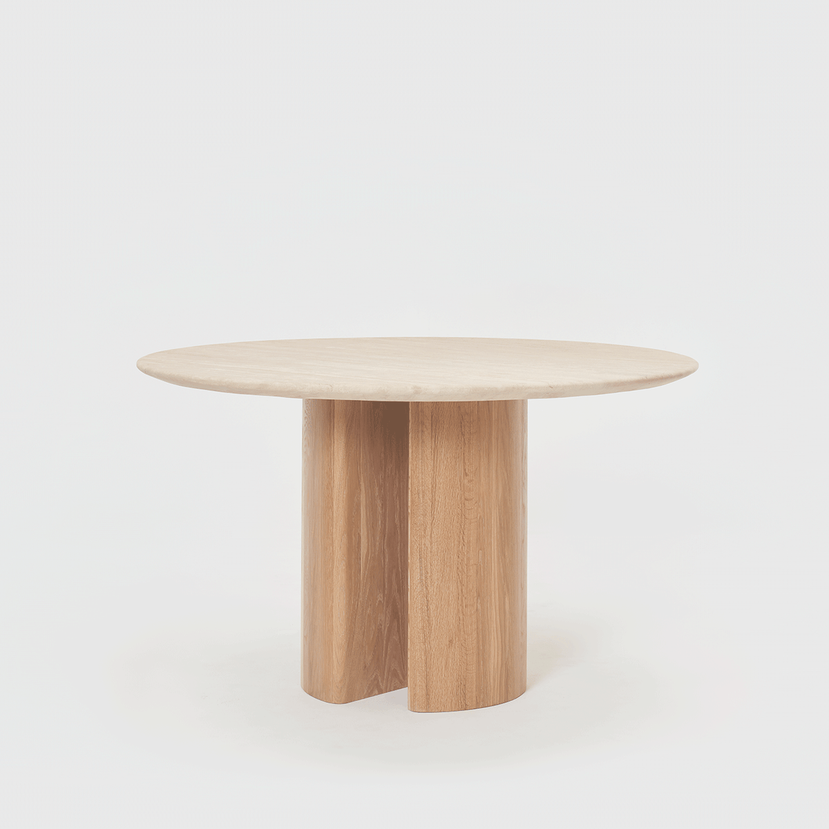 OSTARA Round Travertine Dining Table