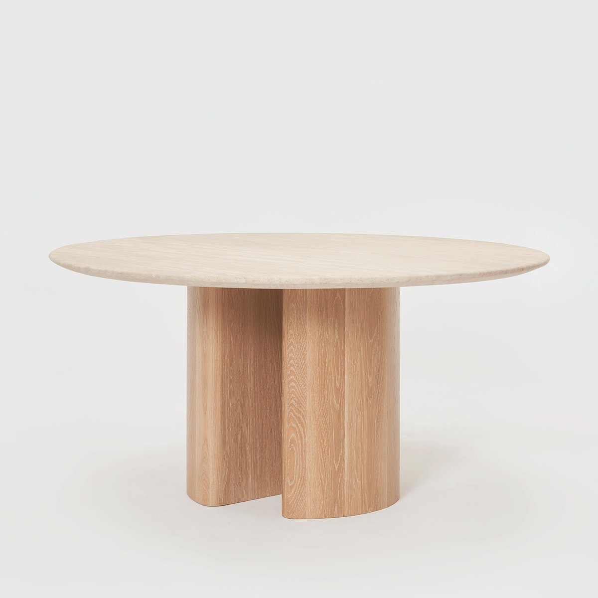 OSTARA Round Travertine Dining Table