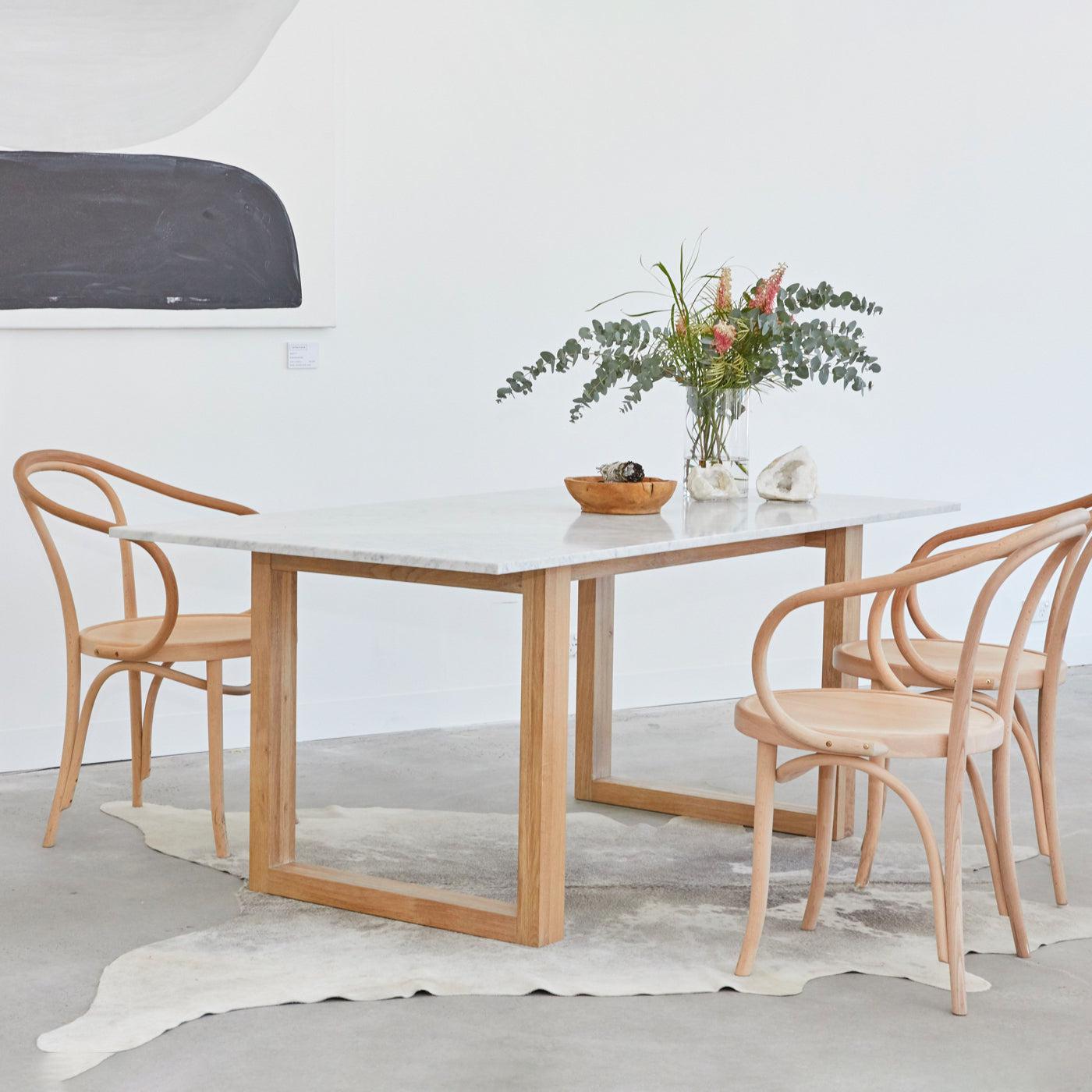 Kara Rectangle Marble Dining Table-Table-Totem Road